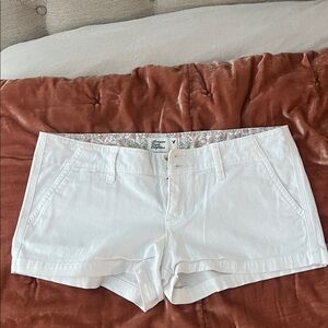 American Eagle Outfitters Floral Lined White Shorts